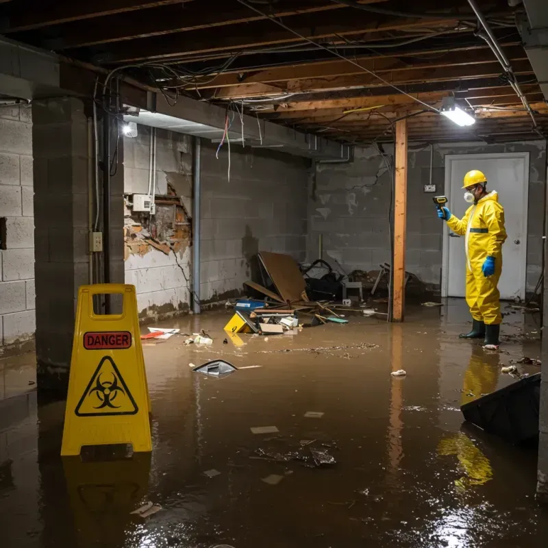 Flooded Basement Electrical Hazard in Osceola County, IA Property