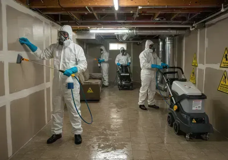 Basement Moisture Removal and Structural Drying process in Osceola County, IA